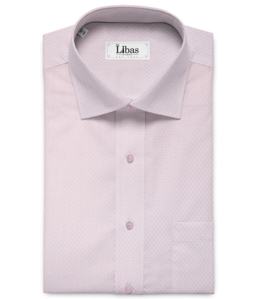 Birla Century Men's Giza Cotton 60's Structured Unstitched Shirting Fabric (Pink)