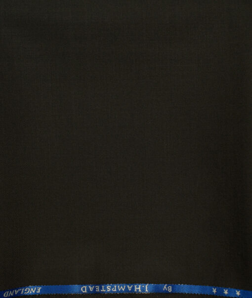 J.Hampstead Men's Wool Solids Super 100's1.30 Meter Unstitched Trouser Fabric (Dark Green)
