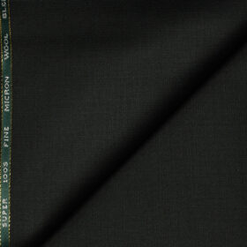 J.Hampstead Men's Wool Structured Super 100's1.30 Meter Unstitched Trouser Fabric (Dark Green)
