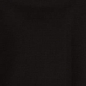 J.Hampstead Men's Wool Structured Super 120's1.30 Meter Unstitched Trouser Fabric (Black)