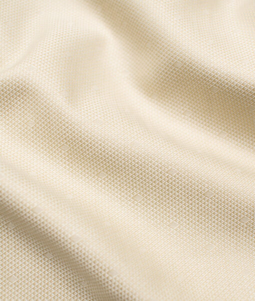 Raymond Men's Premium Cotton Structured Unstitched Shirting Fabric (Beige)