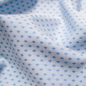 Raymond Men's Premium Cotton Self Design Unstitched Shirting Fabric (Sky Blue)