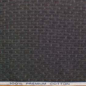 Raymond Men's Premium Cotton Self Design Unstitched Shirting Fabric (Dark Grey)