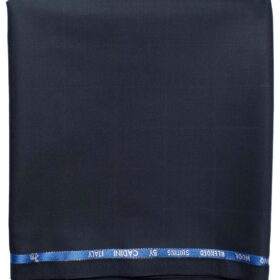 Cadini Men's  Wool Checks Super 100's 1.30 Meter Unstitched Trouser Fabric (Dark Blue)