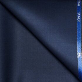 Cadini Men's  Wool Solids Super 90's 1.30 Meter Unstitched Trouser Fabric (Dark Blue)