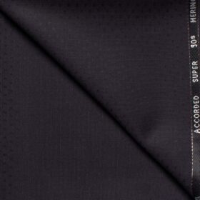 Cadini Men's  Wool Structured Super 90's 1.30 Meter Unstitched Trouser Fabric (Dark Wine)