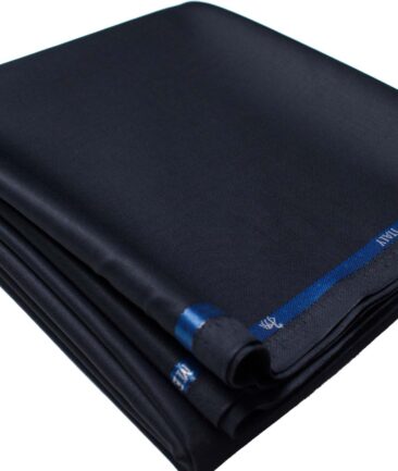 Cadini Men's  Wool Solids Super 120's 1.30 Meter Unstitched Trouser Fabric (Dark Blue)