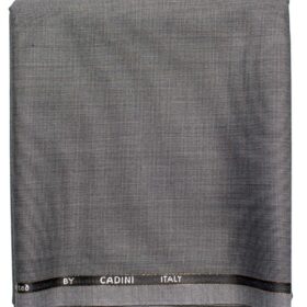 Cadini Men's  Wool Self Design Super 110's 1.20 Meter Unstitched Trouser Fabric (Grey)