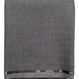 Cadini Men's  Wool Checks Super 110's 1.20 Meter Unstitched Trouser Fabric (Grey)