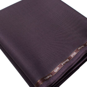 Cadini Men's  Wool Solids Super 130's 1.20 Meter Unstitched Trouser Fabric (Dark Wine)