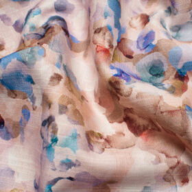 Raymond Men's Premium Cotton Printed 2.25 Meter Unstitched Shirting Fabric (Multi Color)