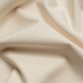 Raymond Men's Pure Cotton Solids 2.25 Meter Unstitched Shirting Fabric (Beige)