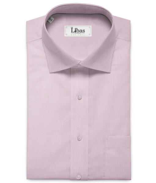 Raymond Men's Pure Cotton Solids 2.25 Meter Unstitched Shirting Fabric (Blush Pink)