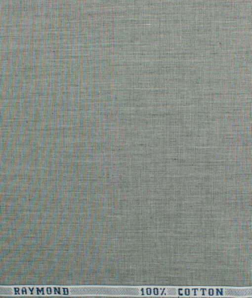 Raymond Men's Pure Cotton Solids 2.25 Meter Unstitched Shirting Fabric (Grey)