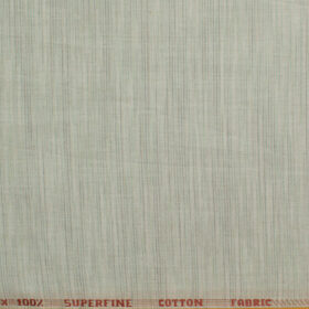 Raymond Men's Superfine Cotton Self Design 2.25 Meter Unstitched Shirting Fabric (Pistachio Grey)