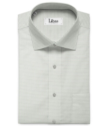 Soktas Men's Giza Cotton Structured Unstitched Shirting Fabric (White ...