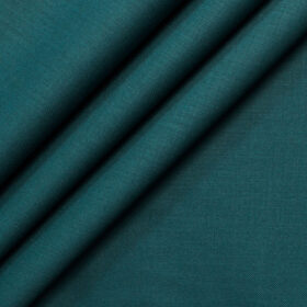 Absoluto Men's Terry Rayon Solids  Unstitched Suiting Fabric (Deep Sea Green)