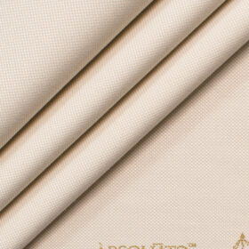 Absoluto Men's Terry Rayon Structured 3.75 Meter Unstitched Suiting Fabric (Beige)