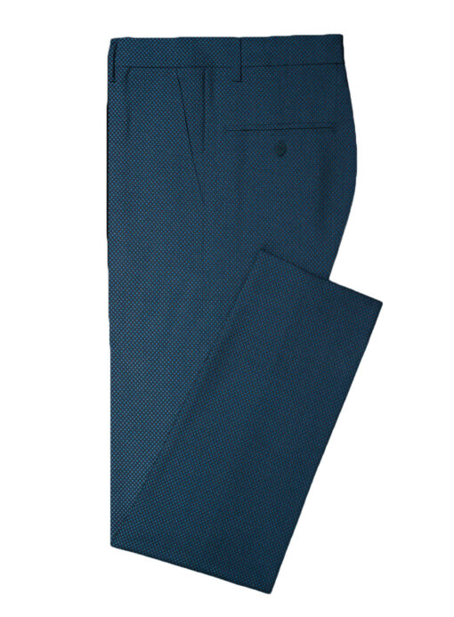 Absoluto Men's Terry Rayon Structured 3.75 Meter Unstitched Suiting Fabric (Blue)