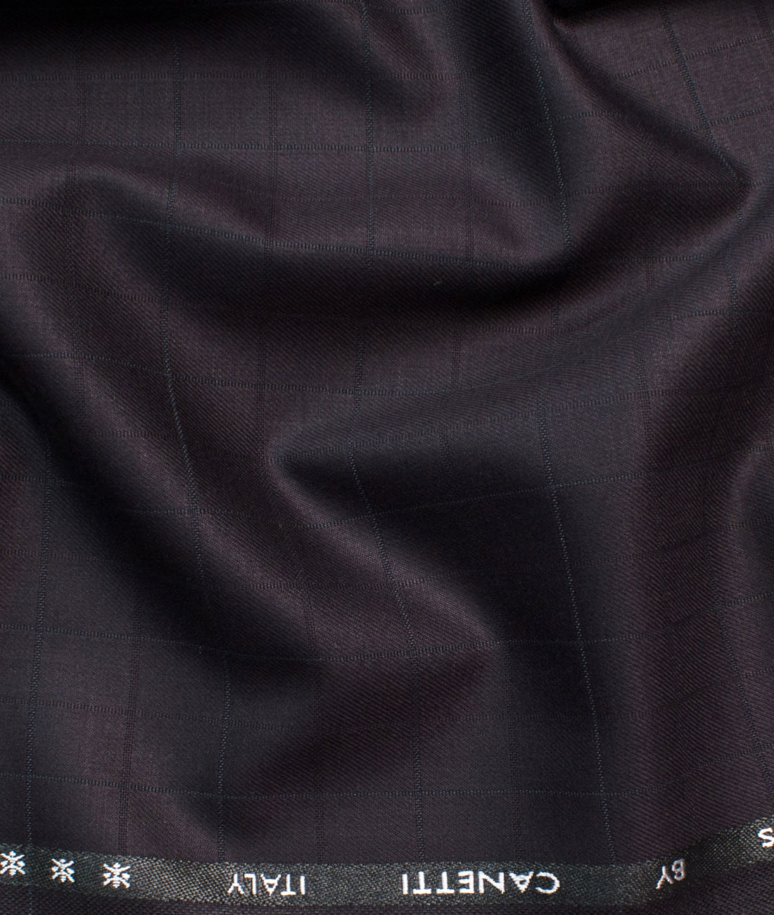 Canetti Men's Terry Rayon Checks 3.75 Meter Unstitched Suiting Fabric (Dark Wine)