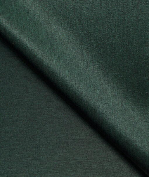 Don & Julio Men's Terry Rayon Self Design Shiny 3.75 Meter Unstitched Suiting Fabric (Dark Pine Green)