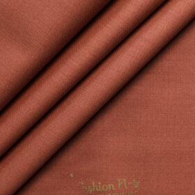 Fashion Flair Men's Terry Rayon Self Design 3.75 Meter Unstitched Suiting Fabric (Spicy Mix Orange)
