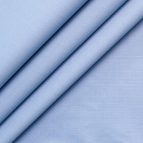 Italian Channel Men's Terry Rayon Solids 3.75 Meter Unstitched Suiting Fabric (Sky Blue)