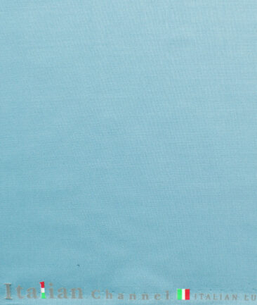 Italian Channel Men's Terry Rayon Solids 3.75 Meter Unstitched Suiting Fabric (Teal Blue)