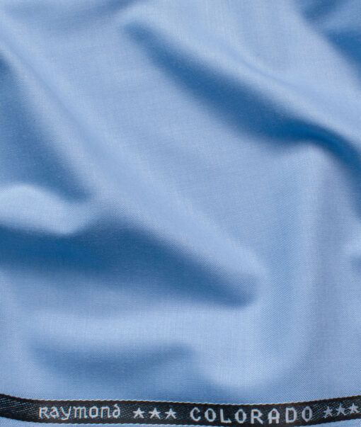 Raymond Men's Terry Rayon Solids 3.75 Meter Unstitched Suiting Fabric (Sky Blue)