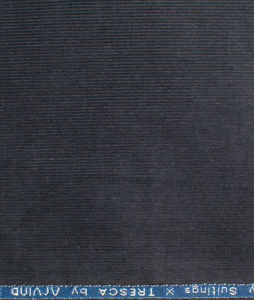 Arvind Tresca Men's Cotton Corduroy Stretchable  Unstitched Corduroy Stretchable Trouser Fabric (Dark Grey)