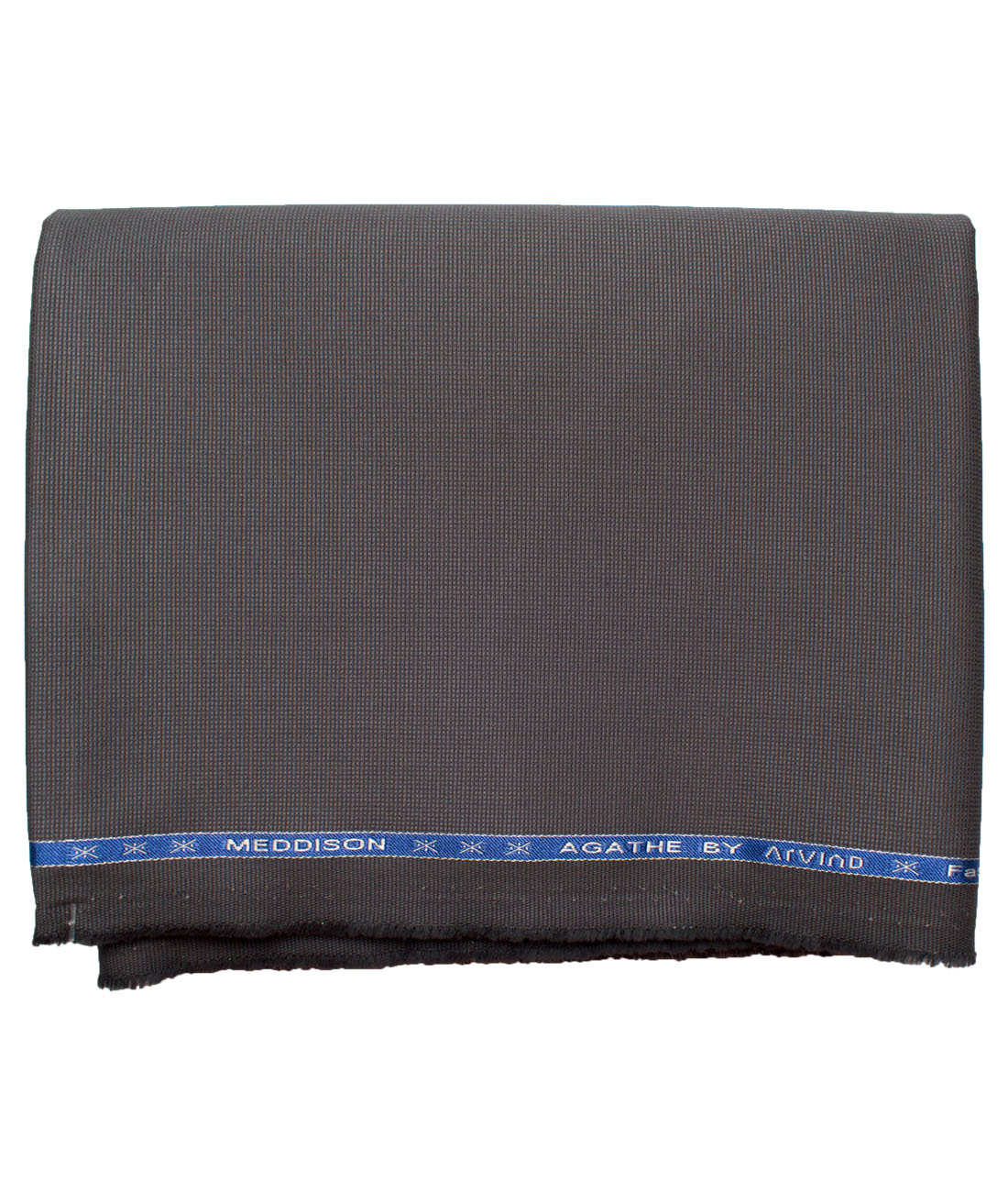 Arvind Men's Cotton Structured Stretchable  Unstitched Trouser Fabric (Dark Grey)