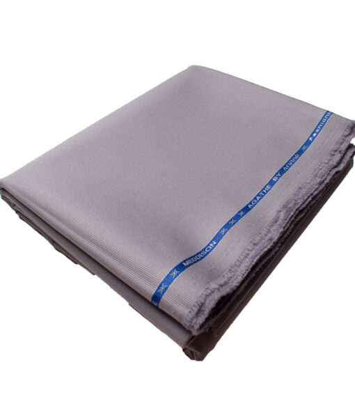 Arvind Men's Cotton Structured Stretchable  Unstitched Trouser Fabric (Light Grey)