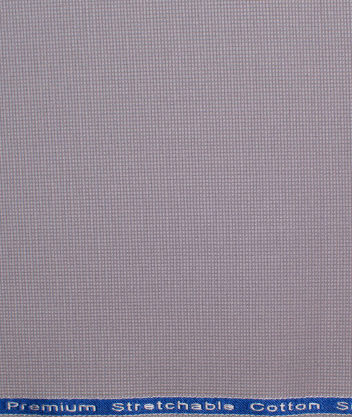 Arvind Men's Cotton Structured Stretchable  Unstitched Trouser Fabric (Light Grey)
