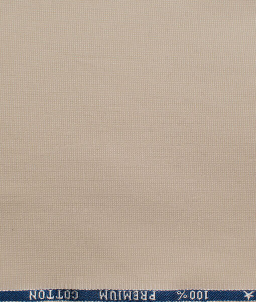 Arvind Men's Cotton Structured Stretchable  Unstitched Trouser Fabric (Tan Beige)