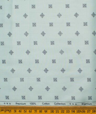 Cotton Universe Men's Premium Cotton Printed  Unstitched Shirting Fabric (Pistachio Green)