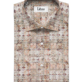 Cotton Universe Men's Premium Cotton Printed  Unstitched Shirting Fabric (Multi)