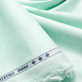 Arvind Men's Premium Cotton Stuctured  Unstitched Shirting Fabric (Mint Green)