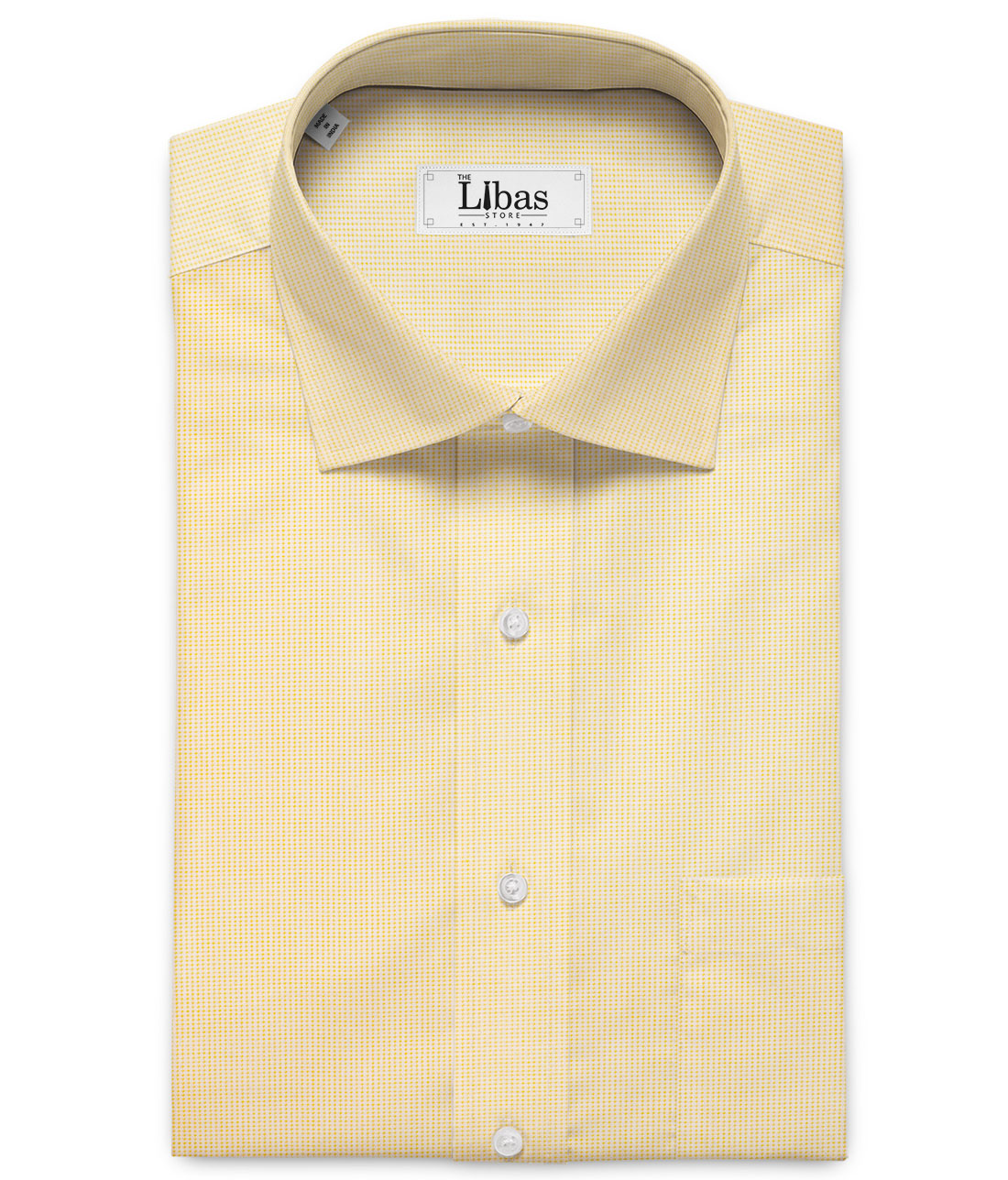 Arvind Men's Premium Cotton Structured Unstitched Shirting Fabric (Yellow)