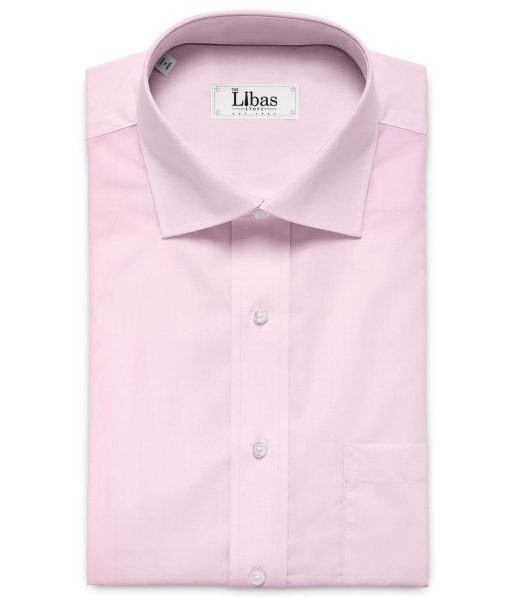 Birla Century Men's Giza Cotton 70's Solids  Unstitched Shirting Fabric (Pink)