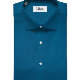 Cadini Men's Pure Cotton Solids  Unstitched Shirting Fabric (Denim Blue)
