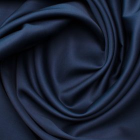 Luthai Men's Pure Cotton Solids  Unstitched Shirting Fabric (Dark Royal Blue)