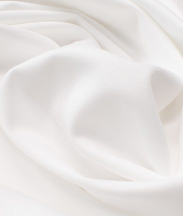 Raymond Men's Premium Cotton Stuctured  Unstitched Shirting Fabric (White)