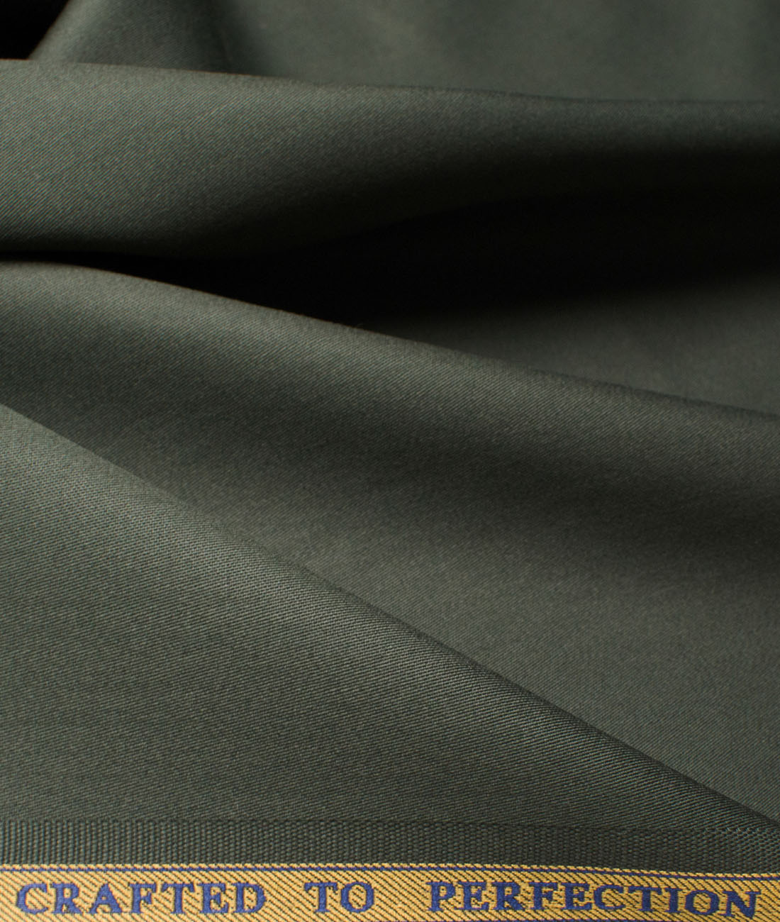 Soktas Men's Giza Cotton Solids  Unstitched Shirting Fabric (Dark Seaweed Green)