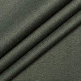 Soktas Men's Giza Cotton Solids  Unstitched Shirting Fabric (Dark Seaweed Green)