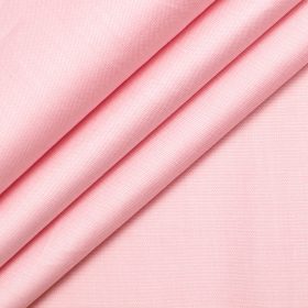 Soktas Men's Giza Cotton 2/120's Self Design  Unstitched Shirting Fabric (Pink)
