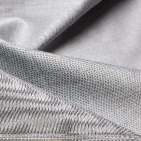 Soktas Men's Giza Cotton 2/120's Self Design  Unstitched Shirting Fabric (Grey)