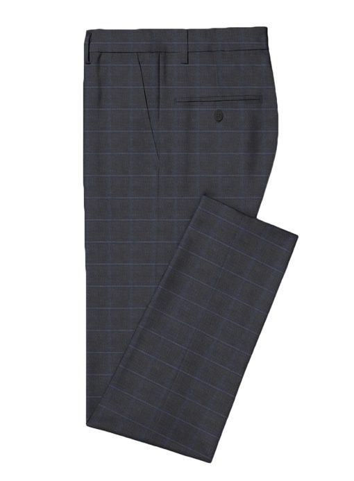 J.Hampstead Men's Wool Checks Super 100's Unstitched Suiting Fabric ...