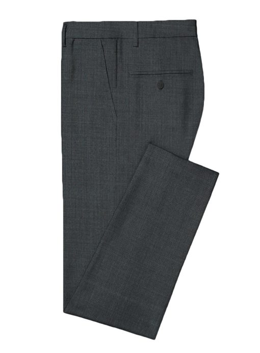 J.Hampstead Men's Wool Structured Super 90's  Unstitched Suiting Fabric (Grey)