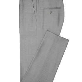 J.Hampstead Men's Wool Self Design Super 130's  Unstitched Suiting Fabric (Worsted Grey)