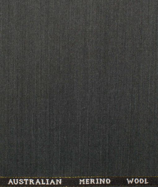 J.Hampstead Men's Wool Self Design  1.30 Meter Unstitched Trouser Fabric (Grey)